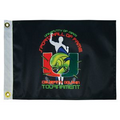 14" x 20" Custom Single Reverse Knitted Polyester Golf Flag with Heading & Grommets